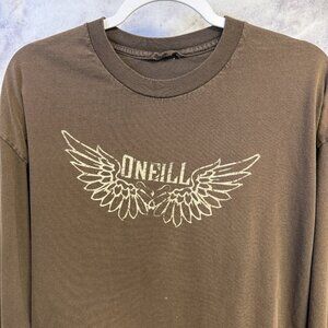 Vintage O'neill T Shirt Mens XL 23x28 Brown Long Sleeve Y2K Surf Skate